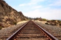 Train tracks run through San Clemente State Beach Royalty Free Stock Photo