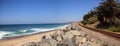 Train tracks run through San Clemente State Beach Royalty Free Stock Photo