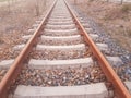 Train Tracks at the station in Bad Saarow in Germany