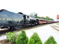 Strasburg Railroad train at the station locomotive 475 and coal car Royalty Free Stock Photo