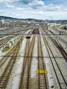 Train tracks in Hardbrucke, Switzerland