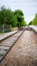 Train tracks to somewhere Royalty Free Stock Photo