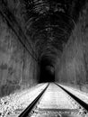 Train Tracks tunnel b&w art abstract Royalty Free Stock Photo