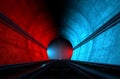 Train Tracks And Tunnel Split Choices Royalty Free Stock Photo