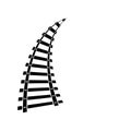 Train tracks vector icon design template