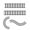 Train tracks vector icon design Royalty Free Stock Photo