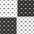 Train and Train Station Big & Small Seamless Pattern Set Royalty Free Stock Photo