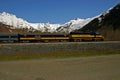 Train on the Trans Alaskan Railroad, Alaska