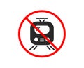 Train transport icon. Public transportation sign. Vector