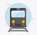 Train transportation vehicle travel, vector Royalty Free Stock Photo