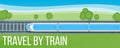 Train travel banner