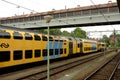 Train traveling in Holland