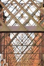 Abstract Train Trestle Bridge Supports Royalty Free Stock Photo