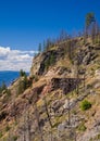 Train trestle on the Kettle Valley Railway near Kelowna, British Royalty Free Stock Photo