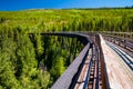 Train trestle on the Kettle Valley Railway near Kelowna, British Royalty Free Stock Photo