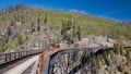 Train trestle on the Kettle Valley Railway near Kelowna, Canada Royalty Free Stock Photo