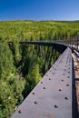 Train trestle on the Kettle Valley Railway near Kelowna, British Royalty Free Stock Photo