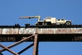 Train trestle repair Royalty Free Stock Photo