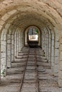 Train Tunnel with Stone Arches Royalty Free Stock Photo