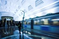 Train on underground station Royalty Free Stock Photo