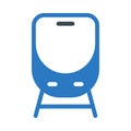 Train vector glyph color icon Royalty Free Stock Photo