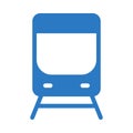 Train vector glyph color icon
