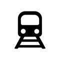 Train vector icon. tram illustration sign. travel symbol. public transport logo.