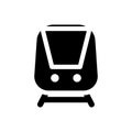 Train vector icon. tram illustration sign. travel symbol. public transport logo.