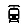 Train vector icon. tram illustration sign. travel symbol. public transport logo.