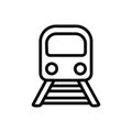 Train vector icon. tram illustration sign. travel symbol. public transport logo.