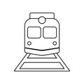 train view from the front icon. Element of Logistic for mobile concept and web apps icon. Outline, thin line icon for website Royalty Free Stock Photo