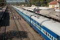 Train in the village of Umaria, Madhya Pradesh. Royalty Free Stock Photo