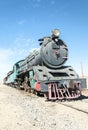 Train wagons in the desert Royalty Free Stock Photo