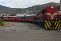 Train waiting in Cimbacalle train station