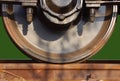 Train wheel on railway Royalty Free Stock Photo