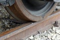 Train wheel on track Royalty Free Stock Photo