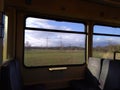 Train window view