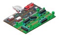 Train Wreck Isometric Design Royalty Free Stock Photo