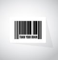 train your brain barcode sign concept