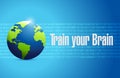 train your brain international sign concept Royalty Free Stock Photo