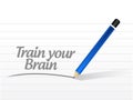 train your brain message sign concept illustration