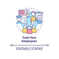Train your employees concept icon Royalty Free Stock Photo