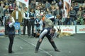 Trained dogs perform at the show