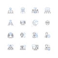 Trainee line icons collection. Apprentice, Intern, Novice, Learner, Rookie, Trainee, Beginner vector and linear