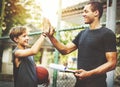 Trainer High-Five Teamwork Ability Concept Royalty Free Stock Photo