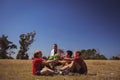 Trainer instructing kids while exercising in the boot camp Royalty Free Stock Photo