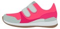 Trainer shoes color icon. Pink sneaker footwear