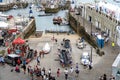 Trainera rowing boat regatta in the bay of La Concha in San Sebastian