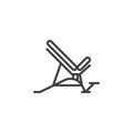 Training Bench line icon