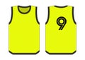 Training bibs vector template illustration Royalty Free Stock Photo
